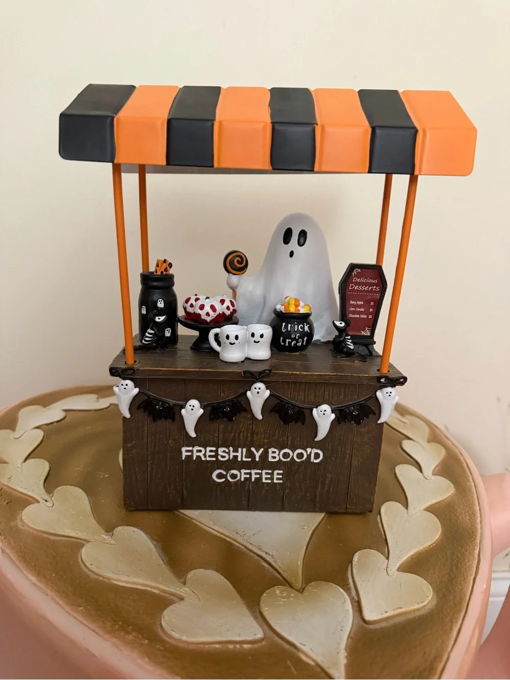 Resin & Metal Halloween Freshly Boo’d Coffee Bar with Ghost